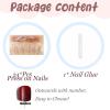 imageBABALAL Stiletto Press on Nails Long Fake Nails Pink Orange French Glue on Nails 3D Gold Chrome Texture Design Y2k Acrylic Nails 24Pcs Almond Stick on Nails Handmade Ombre False Nails SummerANL19