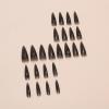 imageBABALAL Stiletto Press on Nails Long Fake Nails Pink Orange French Glue on Nails 3D Gold Chrome Texture Design Y2k Acrylic Nails 24Pcs Almond Stick on Nails Handmade Ombre False Nails SummerANL20