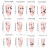 imageBABALAL Stiletto Press on Nails Long Fake Nails Pink Orange French Glue on Nails 3D Gold Chrome Texture Design Y2k Acrylic Nails 24Pcs Almond Stick on Nails Handmade Ombre False Nails SummerANL08