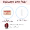 imageBABALAL Stiletto Press on Nails Long Fake Nails Pink Orange French Glue on Nails 3D Gold Chrome Texture Design Y2k Acrylic Nails 24Pcs Almond Stick on Nails Handmade Ombre False Nails SummerANL07