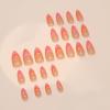 imageBABALAL Stiletto Press on Nails Long Fake Nails Pink Orange French Glue on Nails 3D Gold Chrome Texture Design Y2k Acrylic Nails 24Pcs Almond Stick on Nails Handmade Ombre False Nails SummerANL05