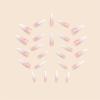 imageBABALAL Stiletto Press on Nails Long Fake Nails Pink Orange French Glue on Nails 3D Gold Chrome Texture Design Y2k Acrylic Nails 24Pcs Almond Stick on Nails Handmade Ombre False Nails SummerANL06