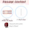 imageBABALAL Stiletto Press on Nails Long Fake Nails Pink Orange French Glue on Nails 3D Gold Chrome Texture Design Y2k Acrylic Nails 24Pcs Almond Stick on Nails Handmade Ombre False Nails SummerANL01goldred