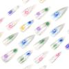 imageBABALAL Stiletto Press on Nails Long Fake Nails Pink Orange French Glue on Nails 3D Gold Chrome Texture Design Y2k Acrylic Nails 24Pcs Almond Stick on Nails Handmade Ombre False Nails SummerANL13