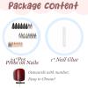 imageBABALAL Stiletto Press on Nails Long Fake Nails Pink Orange French Glue on Nails 3D Gold Chrome Texture Design Y2k Acrylic Nails 24Pcs Almond Stick on Nails Handmade Ombre False Nails SummerANL17