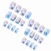 imageYellow Press on Nails Short Square Fake Nails Glue on Flower Summer Acrylic Nails 24Pcs BABALAL Glossy Manicure Stick on Nails Supplies Thick Squoval Artificial Nails Art Diy Nails for Women GirlsBNA105