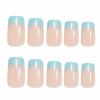imageYellow Press on Nails Short Square Fake Nails Glue on Flower Summer Acrylic Nails 24Pcs BABALAL Glossy Manicure Stick on Nails Supplies Thick Squoval Artificial Nails Art Diy Nails for Women GirlsBNA101blue