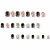 imageYellow Press on Nails Short Square Fake Nails Glue on Flower Summer Acrylic Nails 24Pcs BABALAL Glossy Manicure Stick on Nails Supplies Thick Squoval Artificial Nails Art Diy Nails for Women GirlsBNA113