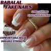 imageYellow Press on Nails Short Square Fake Nails Glue on Flower Summer Acrylic Nails 24Pcs BABALAL Glossy Manicure Stick on Nails Supplies Thick Squoval Artificial Nails Art Diy Nails for Women GirlsBNA101white