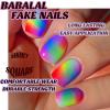 imageYellow Press on Nails Short Square Fake Nails Glue on Flower Summer Acrylic Nails 24Pcs BABALAL Glossy Manicure Stick on Nails Supplies Thick Squoval Artificial Nails Art Diy Nails for Women GirlsBNA117