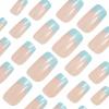 imageYellow Press on Nails Short Square Fake Nails Glue on Flower Summer Acrylic Nails 24Pcs BABALAL Glossy Manicure Stick on Nails Supplies Thick Squoval Artificial Nails Art Diy Nails for Women GirlsBNA101blue