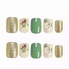 imageYellow Press on Nails Short Square Fake Nails Glue on Flower Summer Acrylic Nails 24Pcs BABALAL Glossy Manicure Stick on Nails Supplies Thick Squoval Artificial Nails Art Diy Nails for Women GirlsBNA111