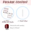 imageYellow Press on Nails Short Square Fake Nails Glue on Flower Summer Acrylic Nails 24Pcs BABALAL Glossy Manicure Stick on Nails Supplies Thick Squoval Artificial Nails Art Diy Nails for Women GirlsBNA119