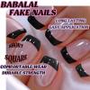 imageYellow Press on Nails Short Square Fake Nails Glue on Flower Summer Acrylic Nails 24Pcs BABALAL Glossy Manicure Stick on Nails Supplies Thick Squoval Artificial Nails Art Diy Nails for Women GirlsBNA101