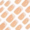 imageYellow Press on Nails Short Square Fake Nails Glue on Flower Summer Acrylic Nails 24Pcs BABALAL Glossy Manicure Stick on Nails Supplies Thick Squoval Artificial Nails Art Diy Nails for Women GirlsBNA101white