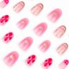 imageYellow Press on Nails Short Square Fake Nails Glue on Flower Summer Acrylic Nails 24Pcs BABALAL Glossy Manicure Stick on Nails Supplies Thick Squoval Artificial Nails Art Diy Nails for Women GirlsBNA102