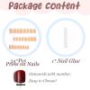 imageYellow Press on Nails Short Square Fake Nails Glue on Flower Summer Acrylic Nails 24Pcs BABALAL Glossy Manicure Stick on Nails Supplies Thick Squoval Artificial Nails Art Diy Nails for Women GirlsBNA101white
