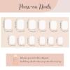 imageYellow Press on Nails Short Square Fake Nails Glue on Flower Summer Acrylic Nails 24Pcs BABALAL Glossy Manicure Stick on Nails Supplies Thick Squoval Artificial Nails Art Diy Nails for Women GirlsBNA101