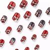 imageYellow Press on Nails Short Square Fake Nails Glue on Flower Summer Acrylic Nails 24Pcs BABALAL Glossy Manicure Stick on Nails Supplies Thick Squoval Artificial Nails Art Diy Nails for Women GirlsBNA114