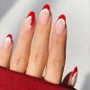 imageBABALAL Press on Nails Almond Medium Fake Nails Orange Glue on Nails 3D Water Ripple Acrylic Nail Design 24Pcs Summer False NailsFNn20xmas