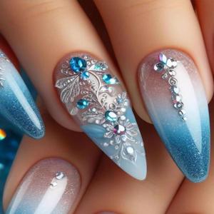 imageBABALAL Brown Press on Nails Medium Almond Fake Nails Fall Glue ons Nails with Design Autumn Acrylic Nails 24Pcs Stiletto False NailsANE11