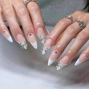 imageBABALAL Brown Press on Nails Medium Almond Fake Nails Fall Glue ons Nails with Design Autumn Acrylic Nails 24Pcs Stiletto False NailsANE21