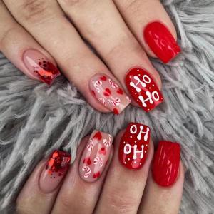 imageBABALAL French Tip Press on Nails Medium Square Fake Nails Colorful Glue ons Nails Crocodile Pattern Design Acrylic Nails 24Pcs Squoval Full Cover False NailsFNr27ho