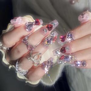 imageBABALAL Long Press on Nails Square Fake Nails Brown Glue ons Nails Wild Cheetah Design Acrylic Fall Nails 24Pcs French Tip Squoval False NailsANG07luxury