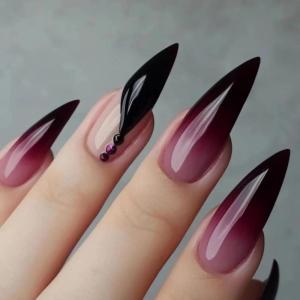 imageBABALAL Stiletto Press on Nails Long Fake Nails Pink Orange French Glue on Nails 3D Gold Chrome Texture Design Y2k Acrylic Nails 24Pcs Almond Stick on Nails Handmade Ombre False Nails SummerANL02