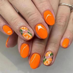 imageYellow Press on Nails Short Square Fake Nails Glue on Flower Summer Acrylic Nails 24Pcs BABALAL Glossy Manicure Stick on Nails Supplies Thick Squoval Artificial Nails Art Diy Nails for Women GirlsBNA104