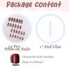 imageBABALAL Acrylic Press on Nails  Almond Medium Fake Nails Art Black Goth Design 24Pcs Bling Glitter Stiletto Manicure False Artificial Nails Supplies Diy Nails for Women and Grils