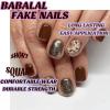 imageBABALAL Coffin Press on Nails Medium Fake Nails Orange Pink French Tip Glue on Nails 3d Texture Flower Design Acrylic Nails 24Pcs Ballerina Summer False Nails Manicure Stick on Nails SuppliesNT0115