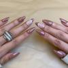 imageBABALAL Coffin Press on Nails Medium Fake Nails Orange Pink French Tip Glue on Nails 3d Texture Flower Design Acrylic Nails 24Pcs Ballerina Summer False Nails Manicure Stick on Nails SuppliesNt14brown