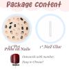 imageBABALAL Coffin Press on Nails Medium Fake Nails Orange Pink French Tip Glue on Nails 3d Texture Flower Design Acrylic Nails 24Pcs Ballerina Summer False Nails Manicure Stick on Nails SuppliesNT0110