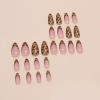 imageBABALAL Coffin Press on Nails Medium Fake Nails Orange Pink French Tip Glue on Nails 3d Texture Flower Design Acrylic Nails 24Pcs Ballerina Summer False Nails Manicure Stick on Nails SuppliesNT0117