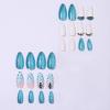 imageBABALAL Coffin Press on Nails Medium Fake Nails Orange Pink French Tip Glue on Nails 3d Texture Flower Design Acrylic Nails 24Pcs Ballerina Summer False Nails Manicure Stick on Nails SuppliesNT0103