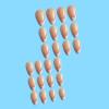 imageBABALAL Coffin Press on Nails Medium Fake Nails Orange Pink French Tip Glue on Nails 3d Texture Flower Design Acrylic Nails 24Pcs Ballerina Summer False Nails Manicure Stick on Nails SuppliesNt15white