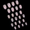 imageBABALAL Coffin Press on Nails Medium Fake Nails Orange Pink French Tip Glue on Nails 3d Texture Flower Design Acrylic Nails 24Pcs Ballerina Summer False Nails Manicure Stick on Nails SuppliesNT0118