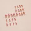 imageBABALAL Coffin Press on Nails Medium Fake Nails Orange Pink French Tip Glue on Nails 3d Texture Flower Design Acrylic Nails 24Pcs Ballerina Summer False Nails Manicure Stick on Nails SuppliesNT0114