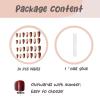 imageBABALAL Coffin Press on Nails Medium Fake Nails Orange Pink French Tip Glue on Nails 3d Texture Flower Design Acrylic Nails 24Pcs Ballerina Summer False Nails Manicure Stick on Nails SuppliesNt14brown