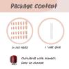imageBABALAL Coffin Press on Nails Medium Fake Nails Orange Pink French Tip Glue on Nails 3d Texture Flower Design Acrylic Nails 24Pcs Ballerina Summer False Nails Manicure Stick on Nails SuppliesNt15white