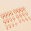 imageBABALAL Coffin Press on Nails Medium Fake Nails Orange Pink French Tip Glue on Nails 3d Texture Flower Design Acrylic Nails 24Pcs Ballerina Summer False Nails Manicure Stick on Nails SuppliesNT0104