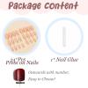 imageBABALAL Coffin Press on Nails Medium Fake Nails Orange Pink French Tip Glue on Nails 3d Texture Flower Design Acrylic Nails 24Pcs Ballerina Summer False Nails Manicure Stick on Nails SuppliesNT0104