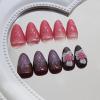 imageBABALAL Coffin Press on Nails Medium Fake Nails Orange Pink French Tip Glue on Nails 3d Texture Flower Design Acrylic Nails 24Pcs Ballerina Summer False Nails Manicure Stick on Nails SuppliesNT0116