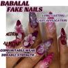 imageBABALAL Coffin Press on Nails Medium Fake Nails Orange Pink French Tip Glue on Nails 3d Texture Flower Design Acrylic Nails 24Pcs Ballerina Summer False Nails Manicure Stick on Nails SuppliesNT0116