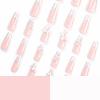 imageBABALAL French Tip Press on Nails Long Square Fake Nails Green Glue on Nails Golden Chrome Design 3d Butterfly Charm Acrylic Nails 24Pcs Squoval Manicure False NailsFNT01Bowflower