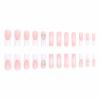 imageBABALAL French Tip Press on Nails Long Square Fake Nails Green Glue on Nails Golden Chrome Design 3d Butterfly Charm Acrylic Nails 24Pcs Squoval Manicure False NailsFNT15planet