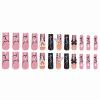 imageBABALAL Long Nails Press on Square Fake Nails Mint Green Summer Glue ons Nails French Tip Luxury Butterfly Flower Charm Design Acrylic Nails 24Pcs Squoval Full Cover Coquette False NailsANc116