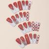 imageBABALAL Long Nails Press on Square Fake Nails Mint Green Summer Glue ons Nails French Tip Luxury Butterfly Flower Charm Design Acrylic Nails 24Pcs Squoval Full Cover Coquette False NailsANc101