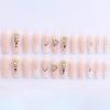 imageBABALAL Long Nails Press on Square Fake Nails Mint Green Summer Glue ons Nails French Tip Luxury Butterfly Flower Charm Design Acrylic Nails 24Pcs Squoval Full Cover Coquette False NailsANc113